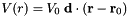 $V(r)=V_0 \;\mathbf{d}\cdot(\mathbf{r}-\mathbf{r}_0)$